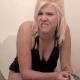 An attractive blonde girl with tattoos and piercings tells us about some Mexican food she ate that she is going to shit out. She farts, pisses, and takes a nice audible dump. She shows us her dirty TP and poop in the toilet bowl. Over 3 minutes.